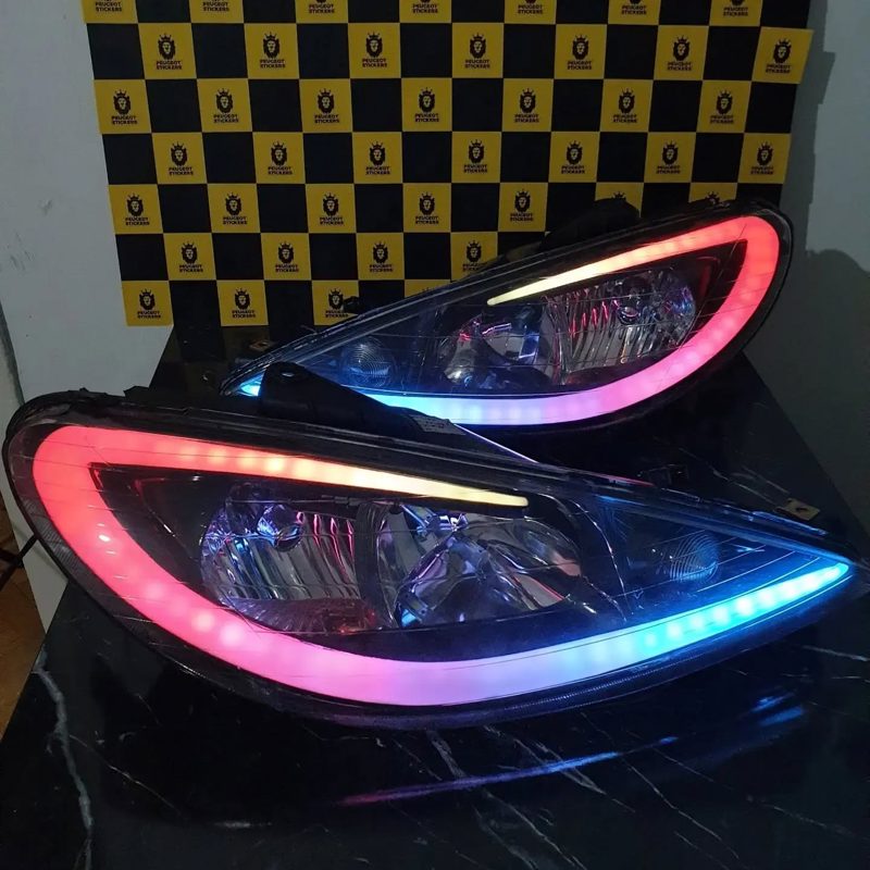 Kit de phares LED multicolores – Peugeot 206